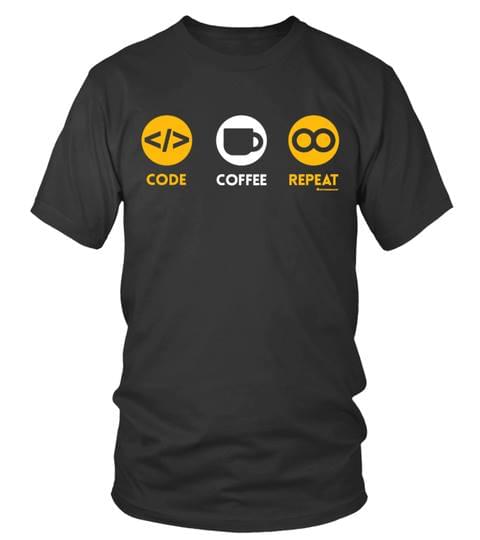 Code Coffee Repeat Shirt Code Coffee Repeat Shirt