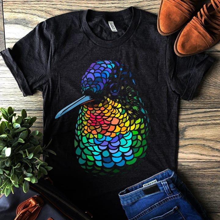 Colorful Art Bird Head Shaped Shirt Colorful Art Bird Head Shaped Shirt