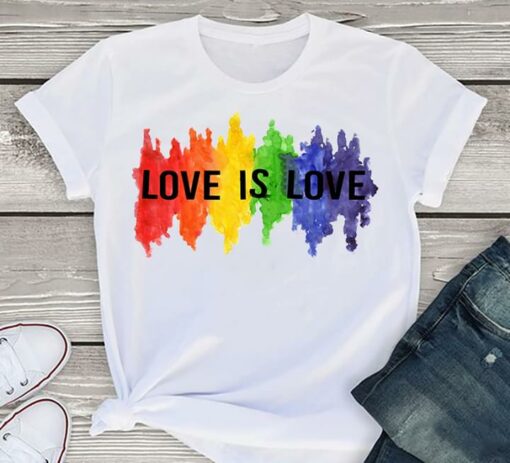 Colorful Background Love Is Love Shirt