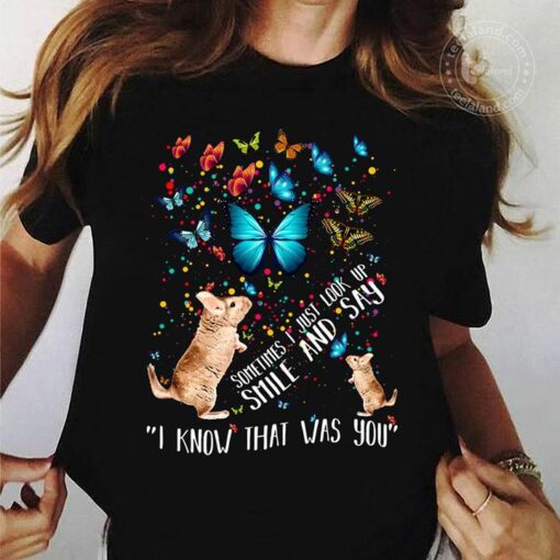 Colorful Butterfiles And Cute Mouses Sometimes I Just Look Up Smile And Say Shirt