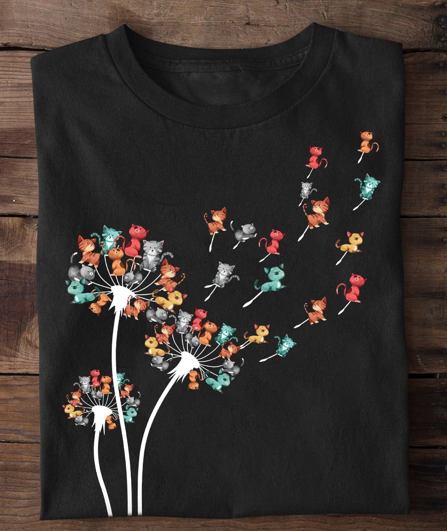 Colorful Cute Cats Flower Shirt Colorful Cute Cats Flower Shirt
