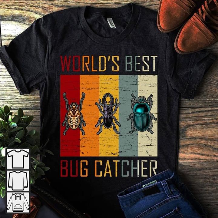 Colorful Developer Funny Style World's Best Bug Catcher Shirt Colorful Developer Funny Style World's Best Bug Catcher Shirt