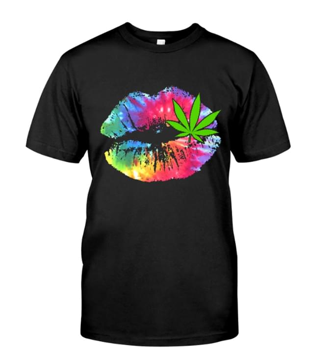 Colorful High Weed Lips Kissing T-Shirt Sweatshirt Hoodie Colorful High Weed Lips Kissing T-Shirt Sweatshirt Hoodie