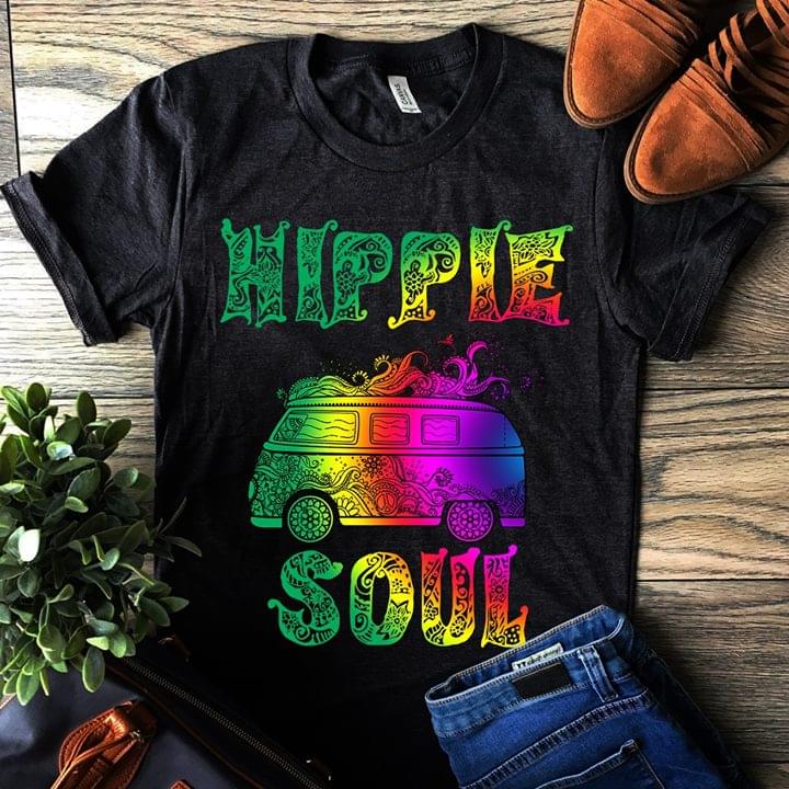 Colorful Hippie Peace Camping Bus Soul Shirt Colorful Hippie Peace Camping Bus Soul Shirt