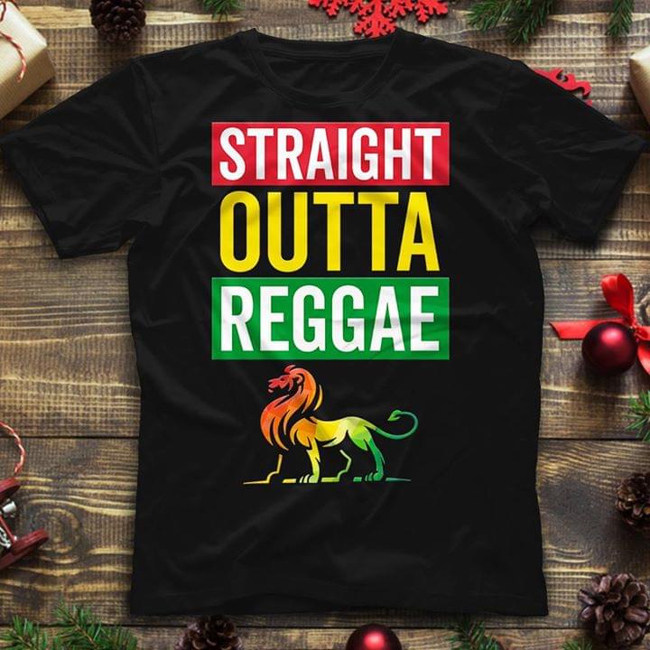 Colorful Lion King Straight Outta Reggae Shirt Colorful Lion King Straight Outta Reggae Shirt