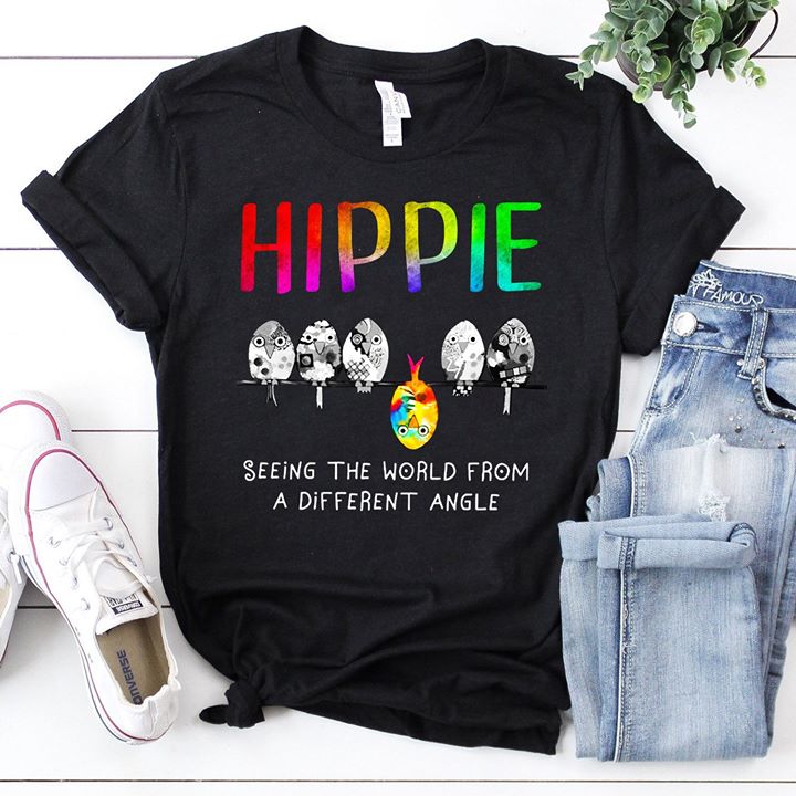 Colorful Peace Hippie Seeing The World From A Different Angle Shirt Colorful Peace Hippie Seeing The World From A Different Angle Shirt