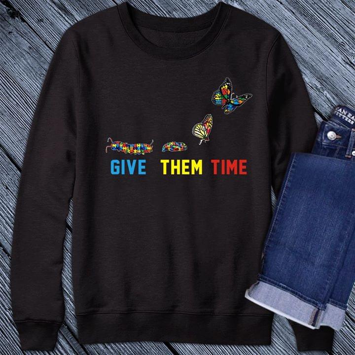 Colorful The Butterfies Evolution Give Them Time Shirt Colorful The Butterfies Evolution Give Them Time Shirt