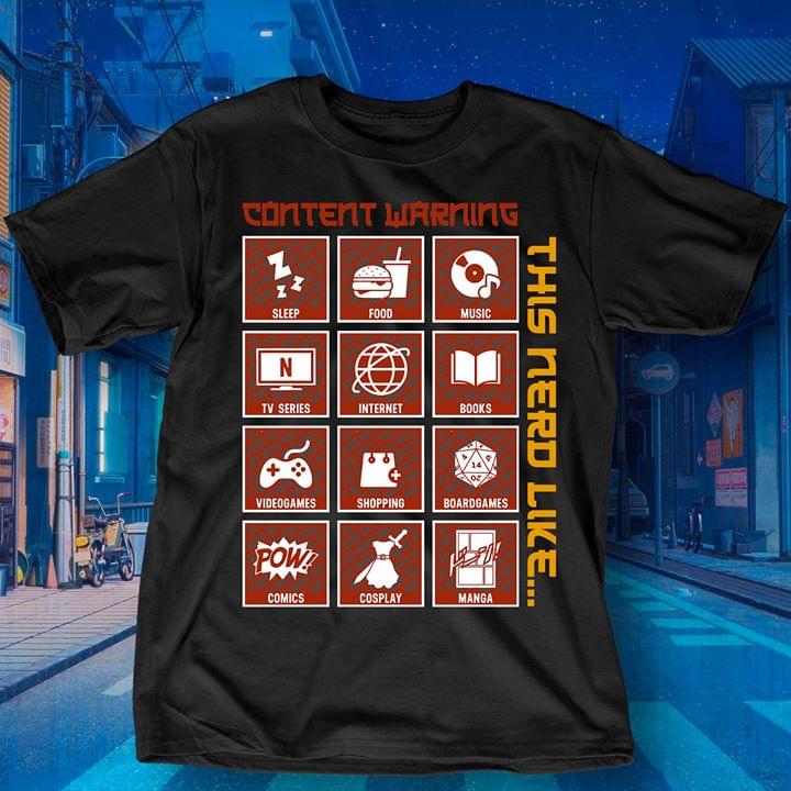 Content Warning This Nerd Like Shirt Content Warning This Nerd Like Shirt