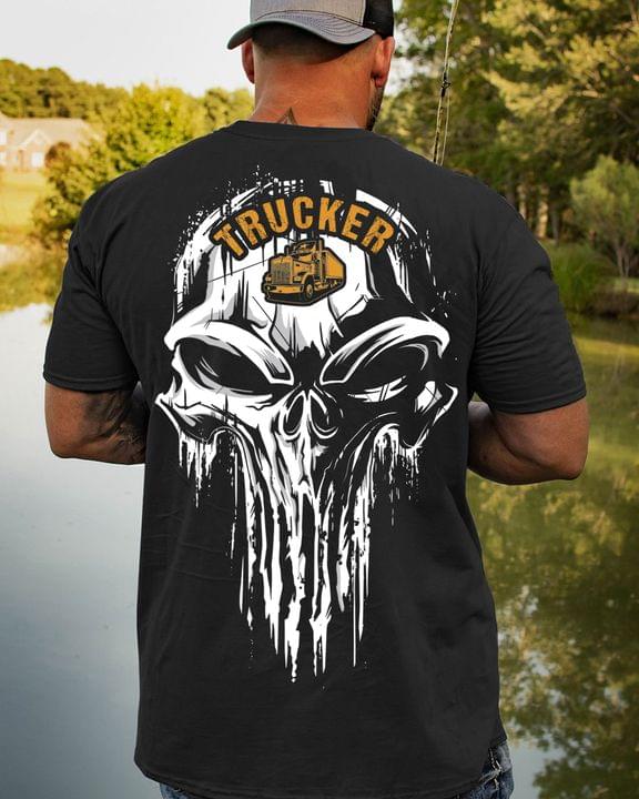 Cool Skull Trucker Love Job Shirt (Back Side) Cool Skull Trucker Love Job Shirt (Back Side)