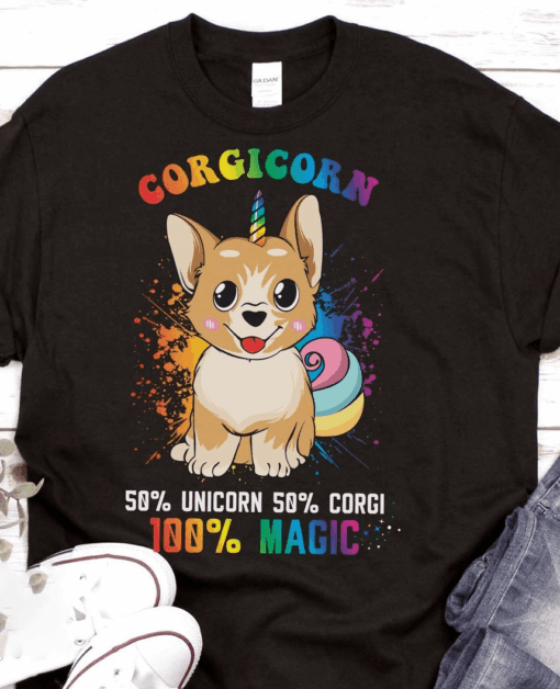 Corgicorn Magic Unicorn Corgi T-Shirt