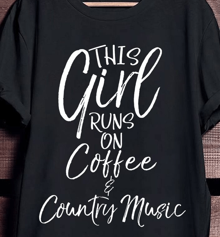 Country Music and Coffee Lover Girl T-Shirt – Cute Western Tee Country Music and Coffee Lover Girl T-Shirt – Cute Western Tee