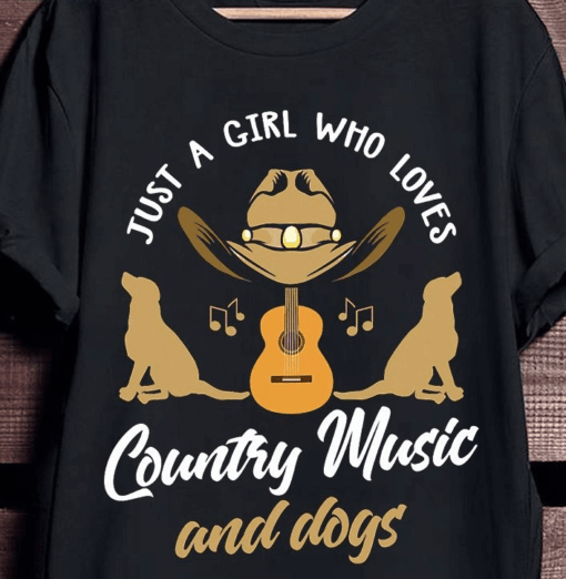 Country Music and Dog Lover T-Shirt for Women – Cute Western Style