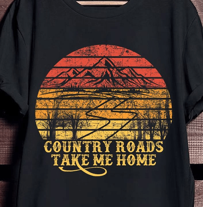 Country Roads Take Me Home Vintage Music T-Shirt Country Roads Take Me Home Vintage Music T-Shirt