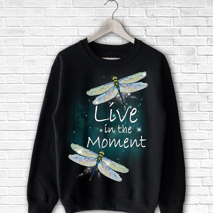 Couple Dragonflies Live In The Moment Shirt Couple Dragonflies Live In The Moment Shirt