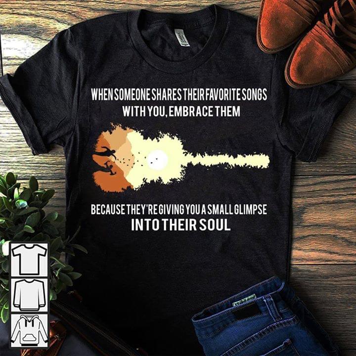 Couple Tree Art Guitar Shaped When Someone Shares Their Favorite Songs Shirt Couple Tree Art Guitar Shaped When Someone Shares Their Favorite Songs Shirt