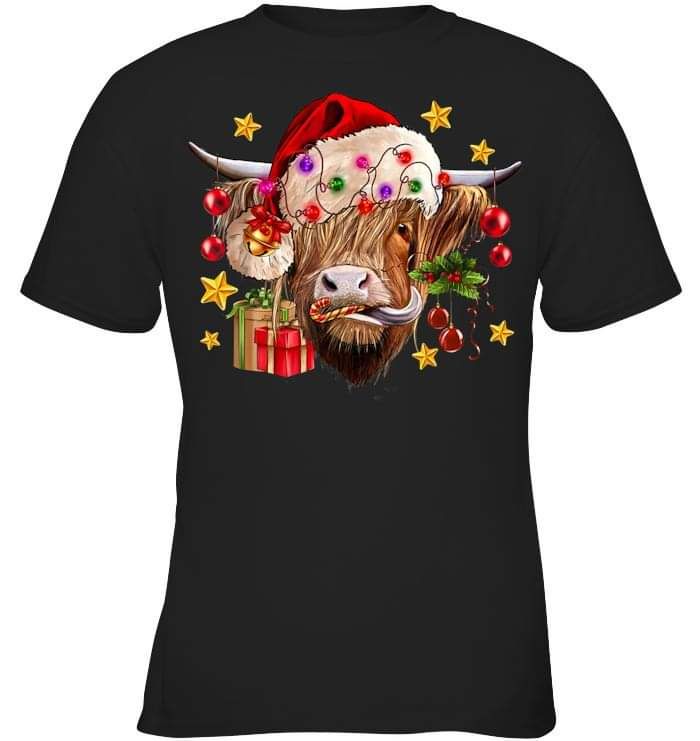 Cow Farmer In Christmas Shirt Cow Farmer In Christmas Shirt