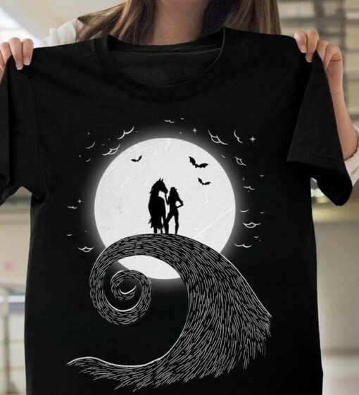 Cowgirl Horse Moon Wave Shirt