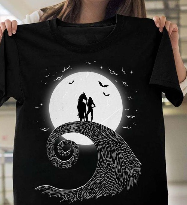Cowgirl Horse Moon Wave Shirt Cowgirl Horse Moon Wave Shirt