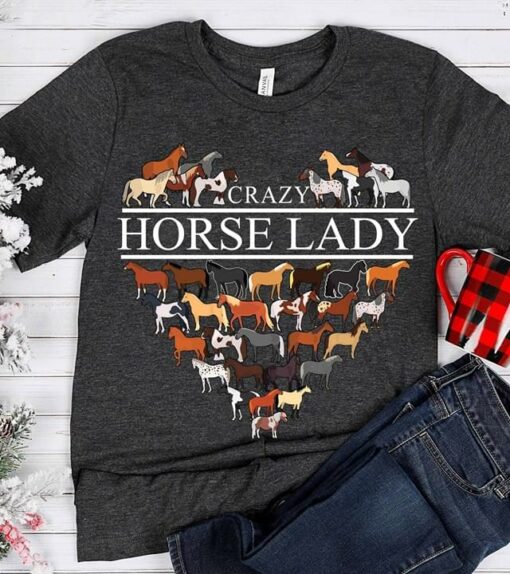 Crazy Horse Lady Heart Animals Shirt