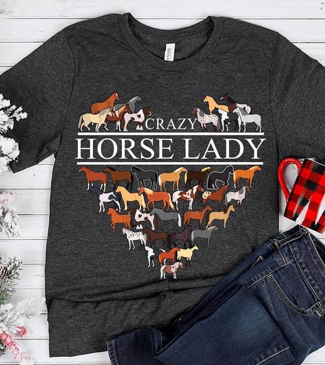 Crazy Horse Lady Heart Animals Shirt Crazy Horse Lady Heart Animals Shirt