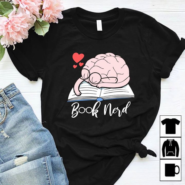 Cute Brain Reading Book Nerd Shirt Cute Brain Reading Book Nerd Shirt