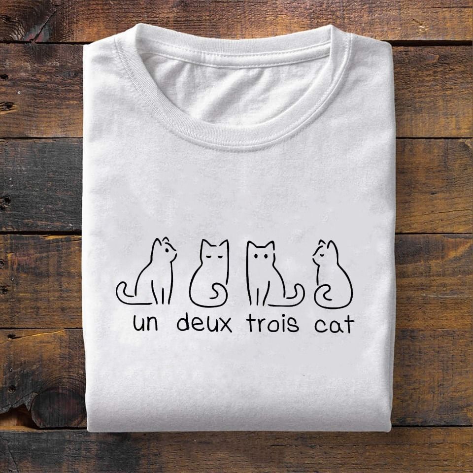 Cute Cat Shirt, Un Deux Trois Cat Cute Cat Shirt, Un Deux Trois Cat
