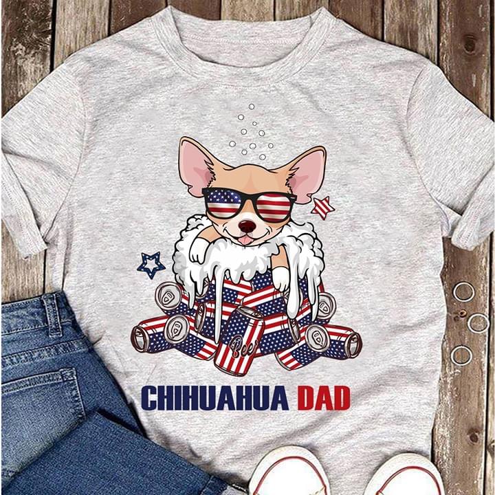 Cute Cool Chihuahua And American Beer Cans Shirt Cute Cool Chihuahua And American Beer Cans Shirt