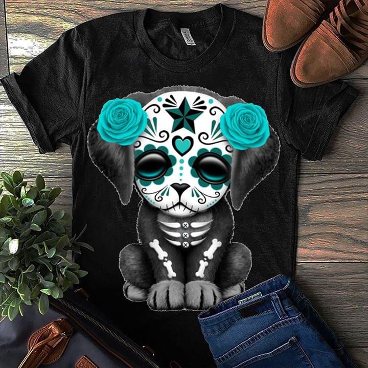 Cute Day The Dead Sugar Skull Dog Stars Printed Anti Dust Face Mask Shirt Cute Day The Dead Sugar Skull Dog Stars Printed Anti Dust Face Mask Shirt