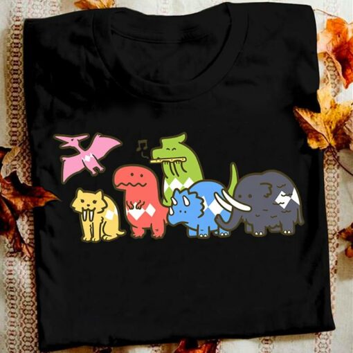 Cute Dinosaurs Colorful Power Team T-Shirt Sweatshirt Hoodie