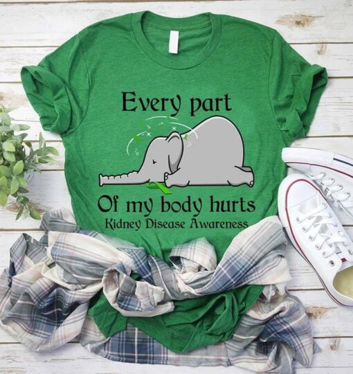 Cute Elephant Every Part Of My Body Hurts T-Shirt Sweatshirt Hoodie