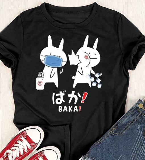 Cute Rabbit Quarantine Time Baka Acts Slap T-Shirt