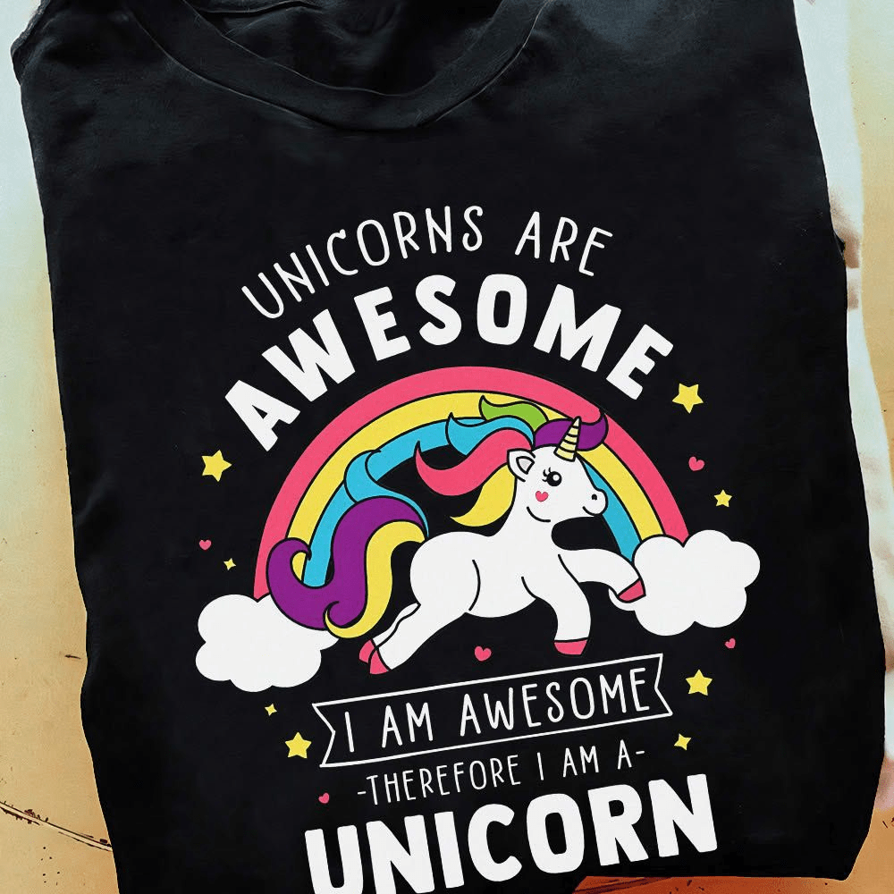 Cute Rainbow Unicorns Are Awesome T-Shirt Cute Rainbow Unicorns Are Awesome T-Shirt