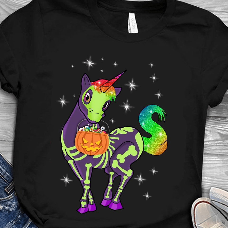 Cute X-Ray Skeleton Unicorn Halloween T-Shirt Cute X-Ray Skeleton Unicorn Halloween T-Shirt