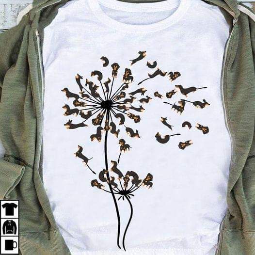 Dachshund Flower, Dog Lover Shirt Dachshund Flower, Dog Lover Shirt