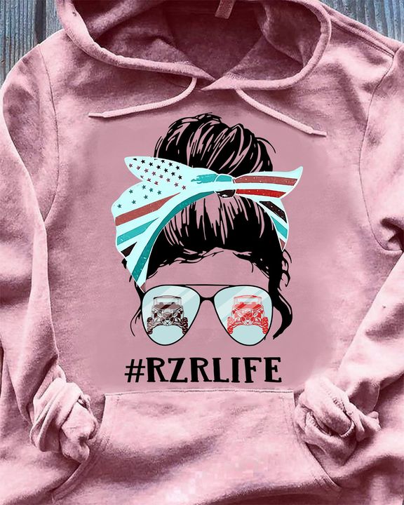 #Rzrlife Lady Girl Wearing Trendy Glasses And Headband Flag Of America RZR Car Shirt #Rzrlife Lady Girl Wearing Trendy Glasses And Headband Flag Of America RZR Car Shirt