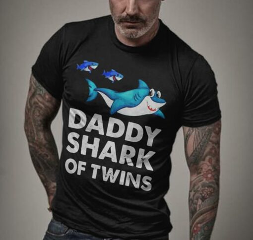 Daddy Shark Of Twins Shirt