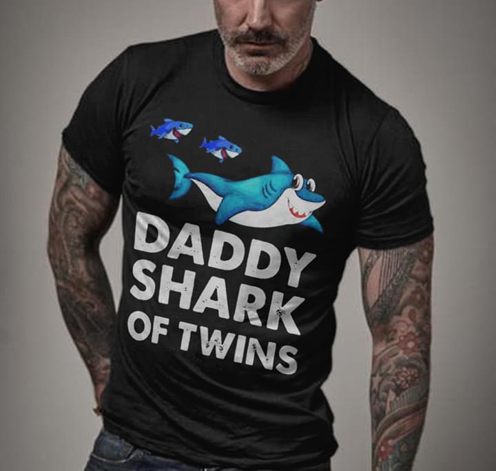 Daddy Shark Of Twins Shirt Daddy Shark Of Twins Shirt