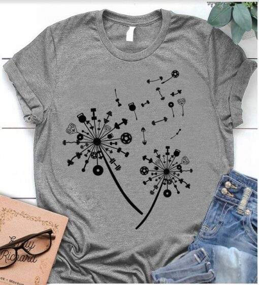 Dandelion Flowers Fitness Gym Workout Wind Shirt
