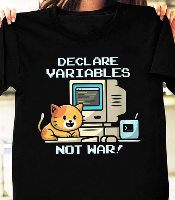 Declare Variables Not War Computer Cat Shirt Declare Variables Not War Computer Cat Shirt