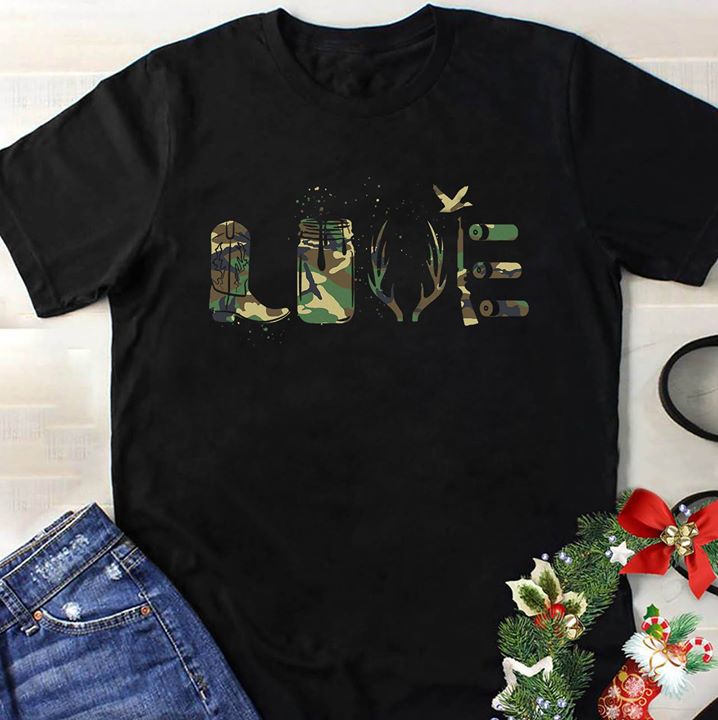 Deer Hunter Style Boots Bottle Deer Horn Hunter Gun Shaped Love Shirt Deer Hunter Style Boots Bottle Deer Horn Hunter Gun Shaped Love Shirt