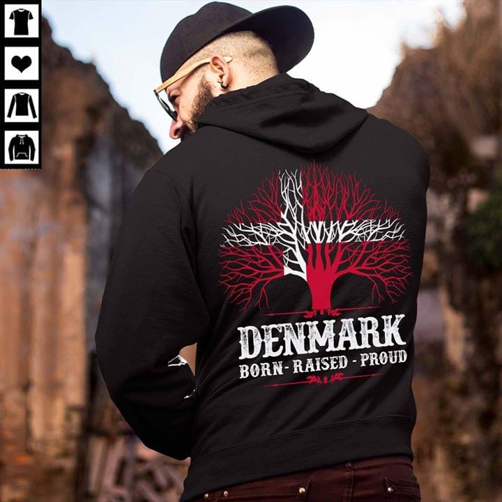 Denmark Born Raised Proud Hoodie (Back Side) Denmark Born Raised Proud Hoodie (Back Side)