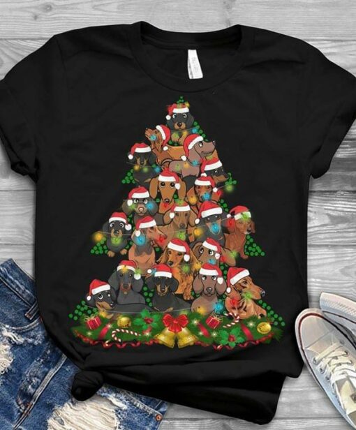 Different Kinds Of Dogs Christmas Tree Shirt