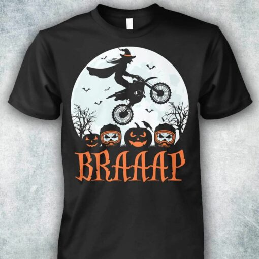 Dirty Bike Braaap, Halloween Witches Biker Shirt
