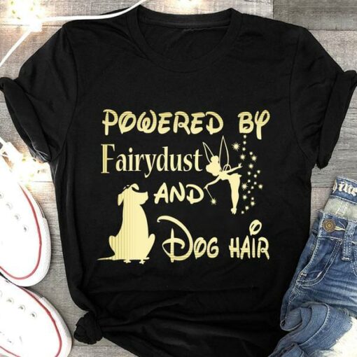 Dog And Tinker Bell Powered By Fairydust And Dog Hair Shirt