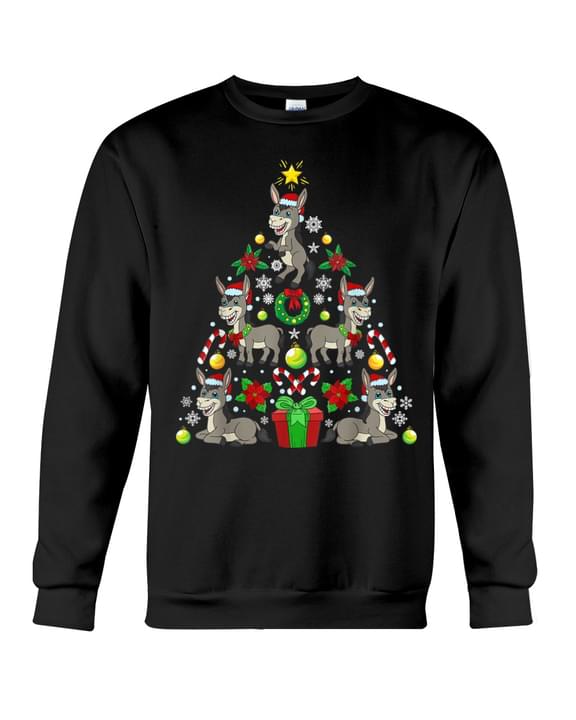 Donkeys Christmas Tree Gifts Shirt Donkeys Christmas Tree Gifts Shirt