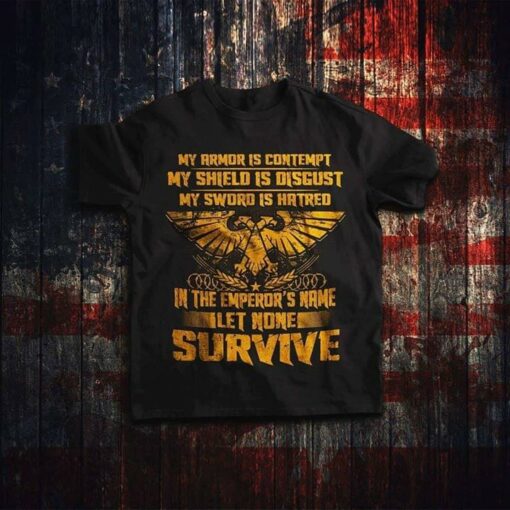 Double Head Golden Eagle My Armor Is Contempt My Shield Is Disgust Shirt