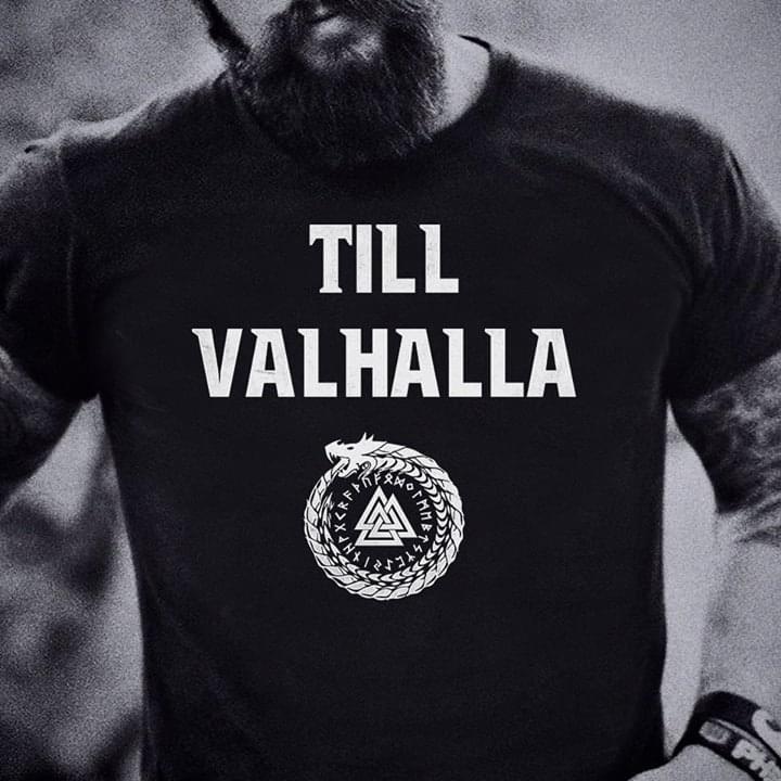 Dragon Circle Tattoo Style Till Valhalla Shirt Dragon Circle Tattoo Style Till Valhalla Shirt