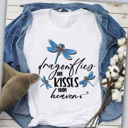 Dragonflies Are Kisses From Heaven Three Blue Dragonflies Shirt