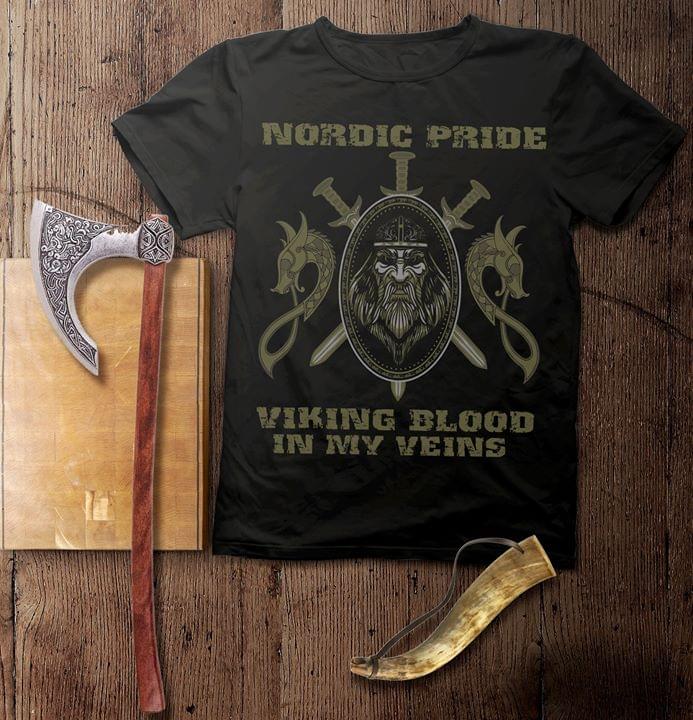 Dragons Symbol Swords And Viking Knight Nordic Pride Viking Blood Shirt Dragons Symbol Swords And Viking Knight Nordic Pride Viking Blood Shirt
