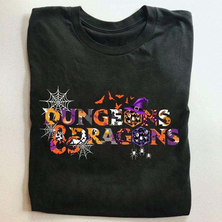 Dungeons Dragons Witch Bats Halloween Shirt Dungeons Dragons Witch Bats Halloween Shirt